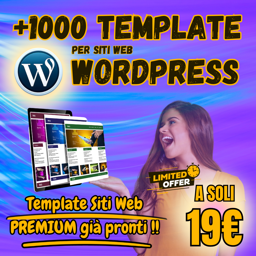 +1000 Template di siti web WordPress